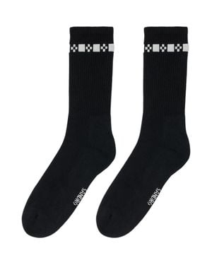 Sandro Cross Signature Embroidered Socks - Black