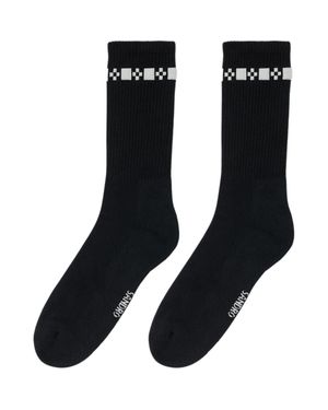 Sandro Cross Signature Embroidered Socks - Black