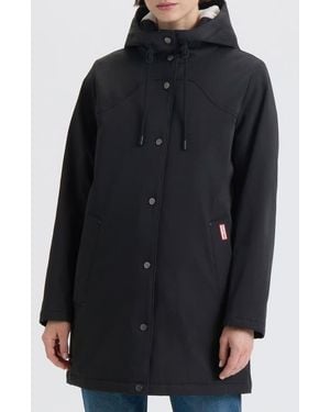 HUNTER Billy Hooded Raincoat - Black