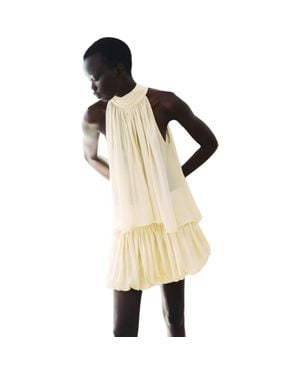 H&M Sleeveless Cupro-Blend Top - Natural