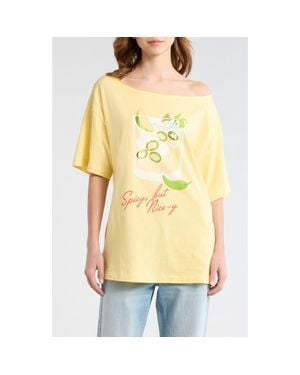 GOLDEN HOUR Spicy Marg Graphic T-Shirt - Yellow