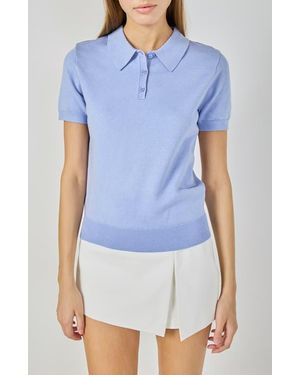 Endless Rose Polo Sweater - Blue
