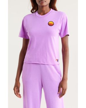 Aviator Nation Sunset Patch T-Shirt - Purple