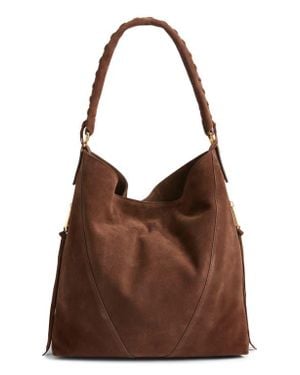 Rebecca Minkoff Mae Suede Hobo Bag - Brown