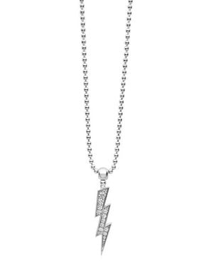 Lagos Caviar Spark Lightning Bolt Diamond Pendant Necklace - Metallic