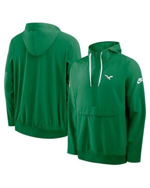 Nike Philadelphia Eagles Sideline Broken Rules Alternate Anorak Half-Zip Hooded Jacket - Green