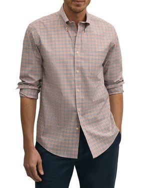 Brooks Brothers Regular Fit Plaid Non-Iron Stretch Cotton Button-Down Shirt - Multicolor