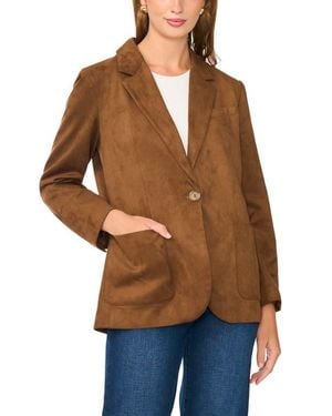 Vince Camuto Faux Suede Blazer - Brown