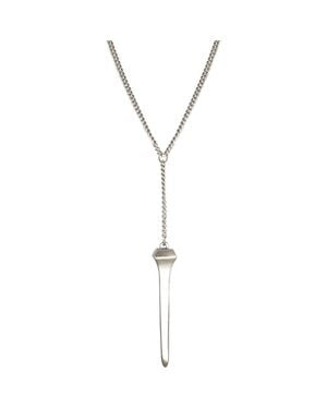 CXC Diamond Nail Necklace - Metallic