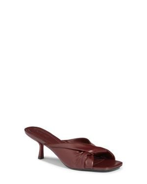 Open Edit Capri Faux Leather Kitten Heel - Brown
