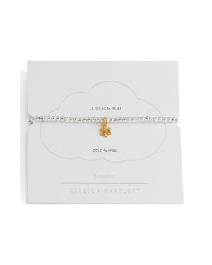 Estella Bartlett Sienna Flower Beaded Stretch Bracelet - White