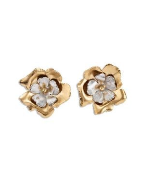 Lelet Eden Floral Two Tone Statement Earrings - Multicolor