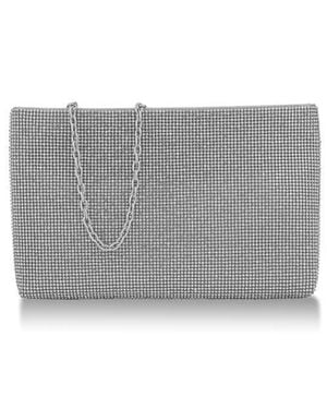 Whiting & Davis Lainey Crystal Clutch - Metallic