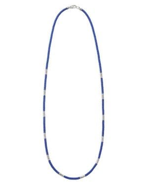 Lagos Station Matte Caviar Beaded Ceramic Necklace - Blue