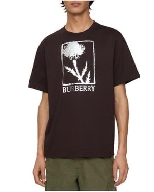 Burberry Thistle Cotton T-Shirt - Black