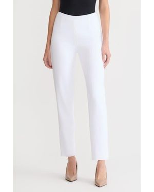 Ming Wang Straight Leg Knit Pants - White