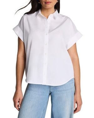 Spanx Oversized Button-Front Shirt - White