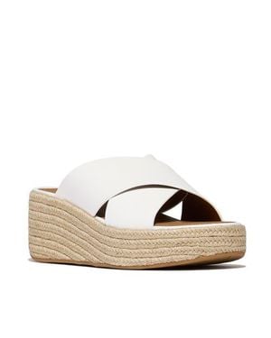 Fitflop Platfforms Espadrille Slides - Brown