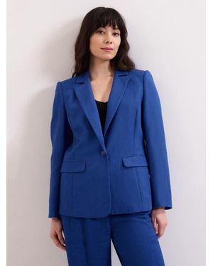 Phase Eight Floette Linen Blazer - Blue