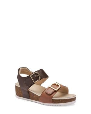 Ara Nova Platform Wedge Sandal - Brown