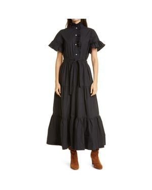 MILLE Victoria Ruffle Front Dress - Black
