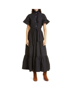 MILLE Victoria Ruffle Front Dress - Black