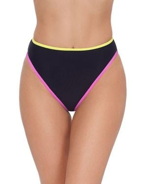 Stevie Cheeky High Leg High Waist Bikini Bottom - Blue