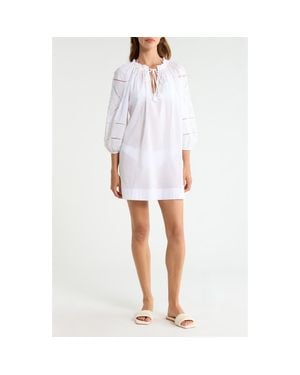 Ralph Lauren Embroidered Cotton Cover-Up Dress - White