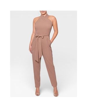 Rachel Roy Harland Crossover Halter Jumpsuit - Multicolor