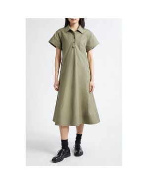 3.1 Phillip Lim Trapeze Cotton Poplin Shirtdress - Green
