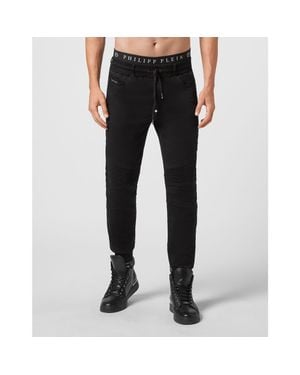 Philipp Plein Denim Jogging Pants Basic - Black