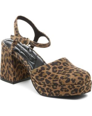 Kelsi Dagger Brooklyn Edna Ankle Strap Platform Pump - Brown