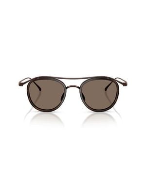 Armani 46Mm Round Sunglasses - Multicolor