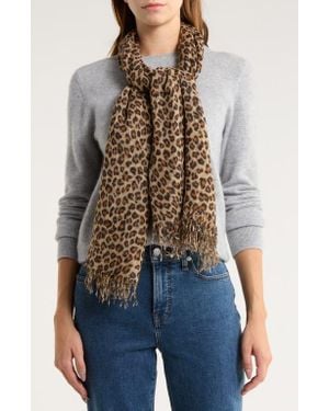 Chan Luu Fringe Cashmere & Silk Scarf - Blue