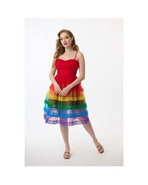 Unique Vintage Tiered Sheer Swing Dress