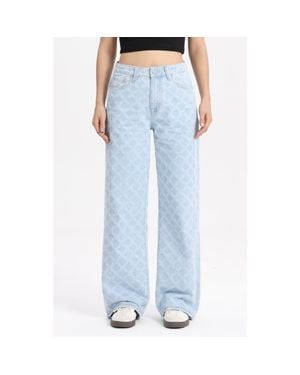Bayeas High Waist Straight Leg Jeans - Blue