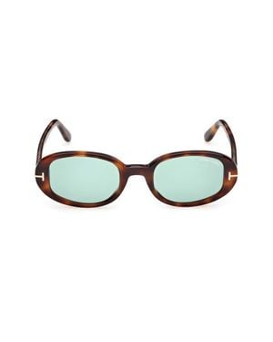 Tom Ford 49Mm Small Iggy Oval Sunglasses - Green