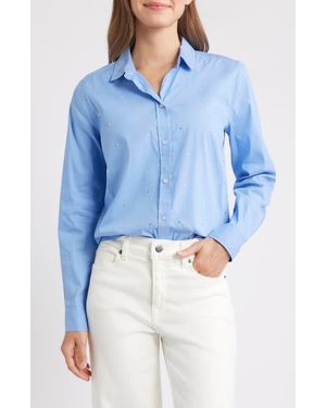 Beach Lunch Lounge Alden Rhinestone Shirt - Blue