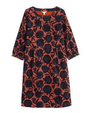 Seasalt Cornwall Herb Garden Floral Corduroy Dress - Red