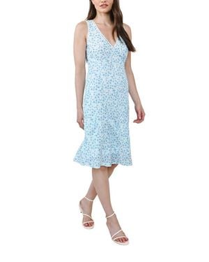 Bella Dahl Tie Back Sleeveless Midi Dress - Blue