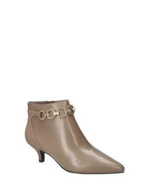 Easy Street Jinx Pointed Toe Kitten Heel Bootie - Brown
