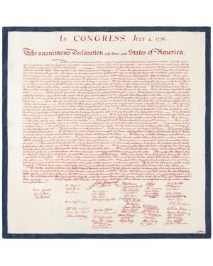 Echo Declaration Of Independence Silk Square - Pink