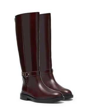 Clarks Previa Bit Knee High Leather Boot - Brown