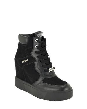 Guess Guilley Wedge Sneaker - Black