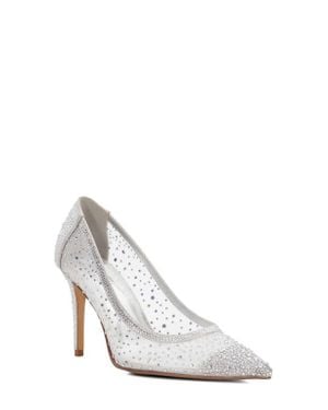 Dune Brightest Pointed Toe Pump - White