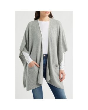 Vince Tipped Cashmere Cape - Gray