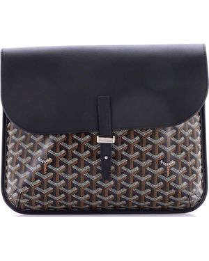 81036096 Coursier Messenger Bag Coated Canvas And Leather - Black