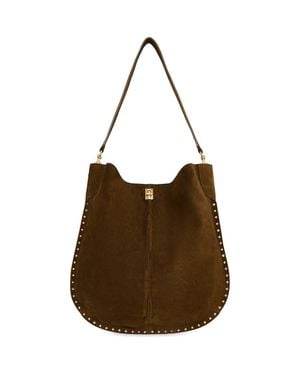 Rebecca Minkoff Slim Darren Suede Hobo Bag - Brown