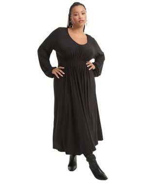 June + Vie Empire Waist Dress - Black