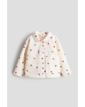 H&M Patterned Twill Jacket - Natural